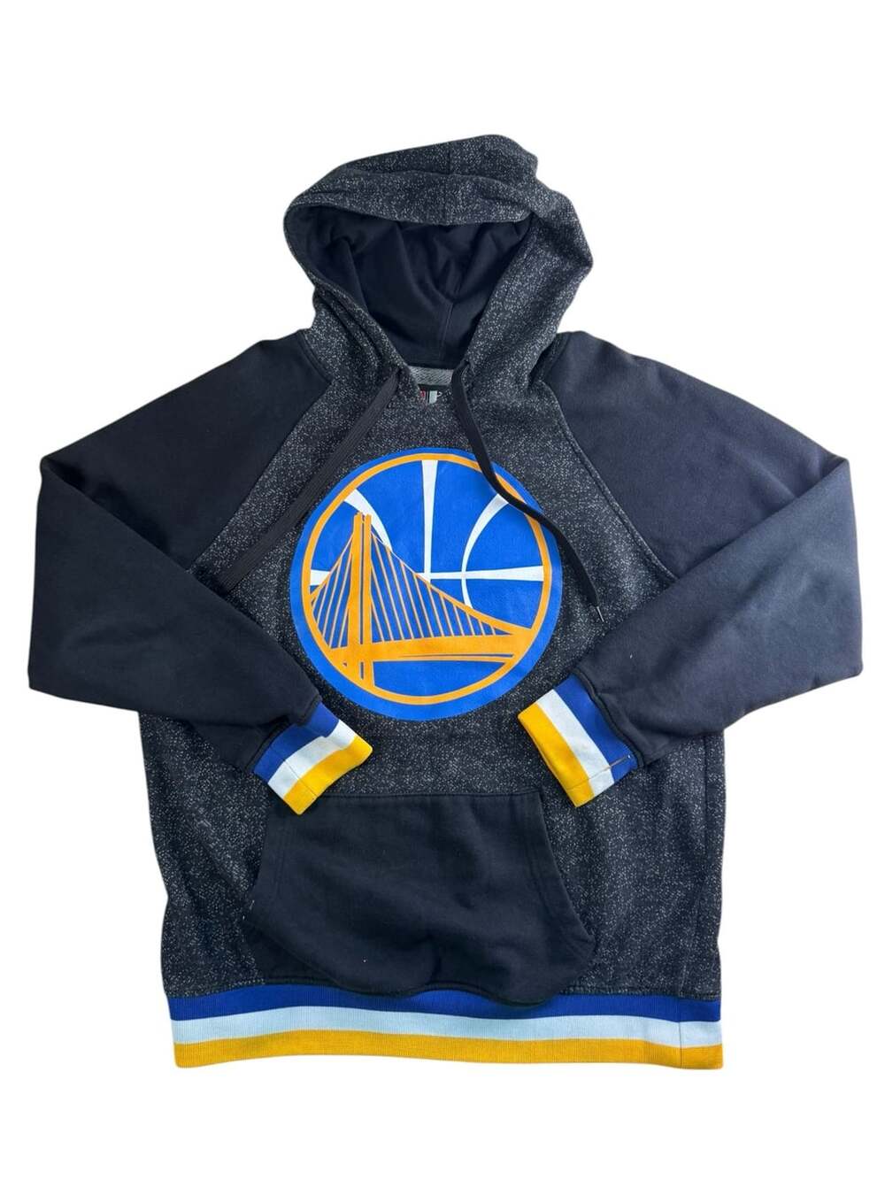 NBA Golden State Warriors Hoodie Size Small Black Heathered Pullover